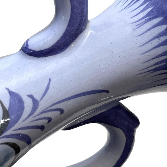 Vintage 1950s Signed Alcobaca Vestal Portugal Pottery Art Bud Vase Hand Painted - Picture 10 of 10